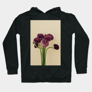 Purple Ranunculus Flowers Hoodie